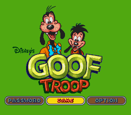 Goof Troop (Europe) Title Screen